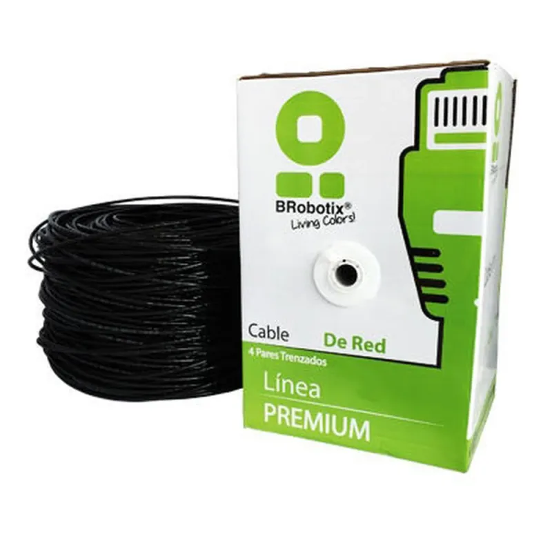Bobina BRobotix - Cat5e - 305M - 24 AWG - Negro - 055305