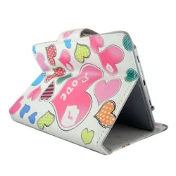 Funda BRobotix 070242 - 7" - para Tablet - Diseño White Hearts - 070242 Funda BRobotix 070242 - 7" - para Tablet - Diseño White Hearts - 070242