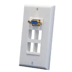 Placa de Pared BRobotix - VGA - 4 Salidas - Blanco - 087311 Placa de Pared BRobotix - VGA - 4 Salidas - Blanco - 087311