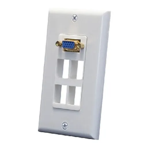 Placa de Pared BRobotix - VGA - 4 Salidas - Blanco - 087311 Placa de Pared BRobotix - VGA - 4 Salidas - Blanco - 087311