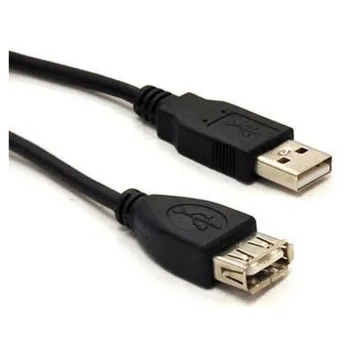Extensión USB BRobotix 102310 - Macho/Hembra - 3 mts - Negro - 102310