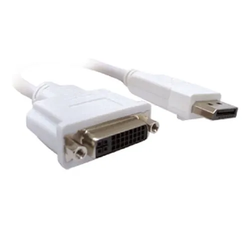 Cable BRobotix 104550 - DisplayPort a DVI-I - Macho/Hembra - Blanco - 104550