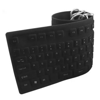 Teclado Flexible Brobotix 801935 - Alámbrico - USB - Negro - 801935