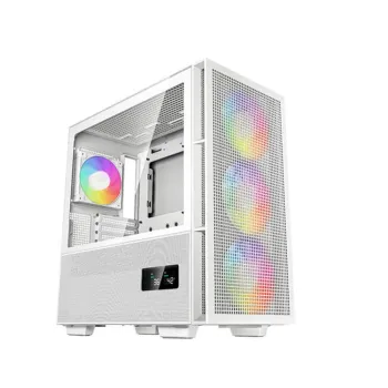 Gabinete Gamer Deepcool CH560 Digital - Media Torre - Mini-ITX/Micro-ATX/ATX/E-ATX - 4 Ventiladores - Panel Lateral - Blanco - R-CH560-WHAPE4D-G-1