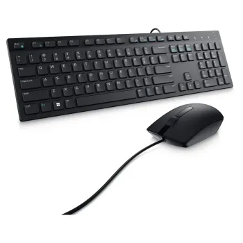 Kit Teclado y Mouse Dell KM300C - Alámbrico - USB - Español - Negro - 580-AKKW