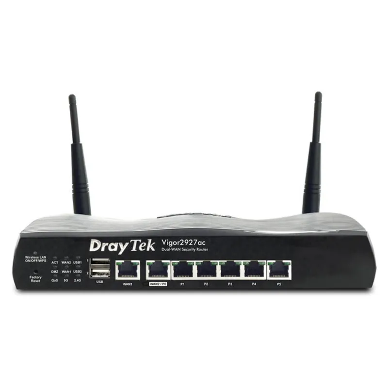 Router DrayTek Vigor2927ac - 2.4/5GHz - 5x RJ-45 - 2x Antenas - VIGOR2927AC