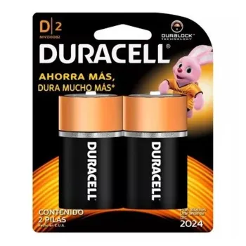 Pila Duracell MN1300B2 - D - Alcalina - 2 Piezas - 41333000985