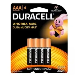 Pila Duracell 41333001098 - AAA - 4 Piezas - Alcalina - 41333001098 Pila Duracell 41333001098 - AAA - 4 Piezas - Alcalina - 41333001098