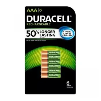 Pila Duracell - AAA - Recargables - 6 Piezas - 41333031200