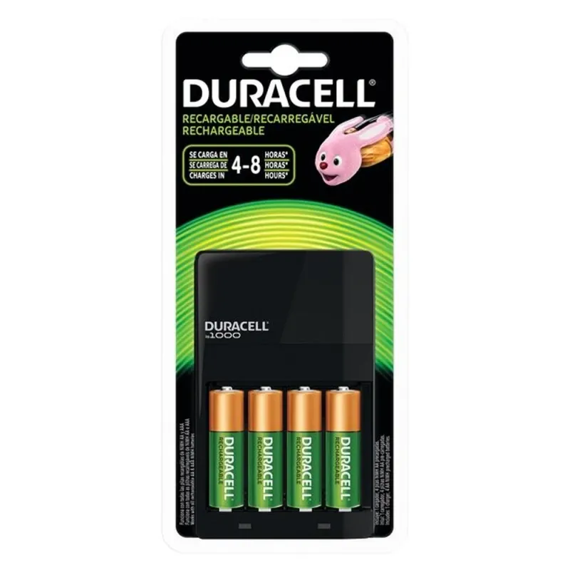 Pila DURACELL 41333031217 - Recargables - AA - 4 Piezas - Con Cargador - 41333031217