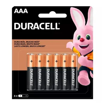 Pila Duracell 41333904481 - AAA - 6 Piezas - Alcalina - 41333904481