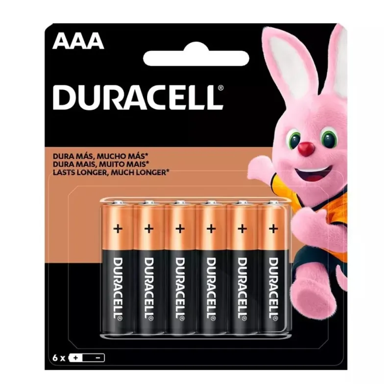 Pila Duracell 41333904481 - AAA - 6 Piezas - Alcalina - 41333904481