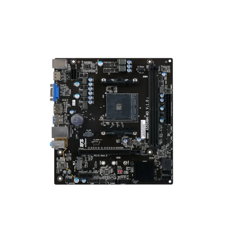 Tarjeta Madre ECS A520AM4-M3D - Socket AM4 - 2x DDR4 - 2133/2667/3200MHz - HDMI - VGA - USB 2.0/3.2 - Micro ATX - A520AM4-M3D