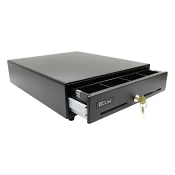 Cajón de Dinero EC Line EC-G5100-II-BLACK - 4 Billetes - 8 Monedas - Negro - EC-G5100-II-BLACK