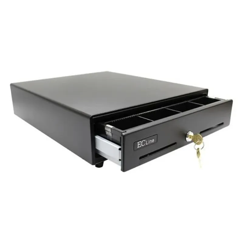 Cajón de Dinero EC Line EC-G5100-II-BLACK - 4 Billetes - 8 Monedas - Negro - EC-G5100-II-BLACK