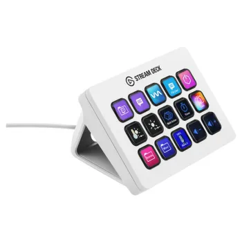 Teclado Elgato Stream Deck MK.2 - Alámbrico - 15 Teclas - LCD - Blanco - 10GBA9911