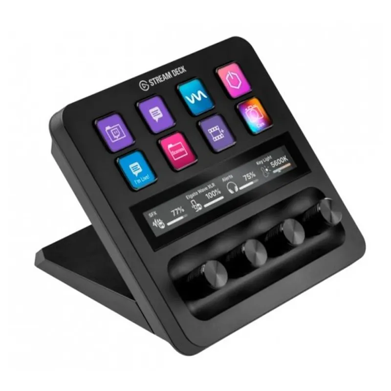 Teclado Elgato Stream Deck - Alámbrico - 8 Teclas - LCD - Negro - 10GBD9901