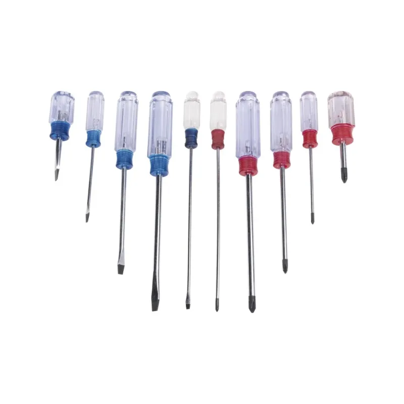 Juego de Desarmadores Epcom EP-970A - Mango de Plástico - Puntas Magnéticas - 5 Punta Plana y 5 Punta Phillips - EP-970A