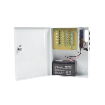 Fuente de Poder Profesional Epcom PLK12DC8ABK - 12 Vcc - 10 A - 9 Salidas para Cámaras - PLK12DC8ABK