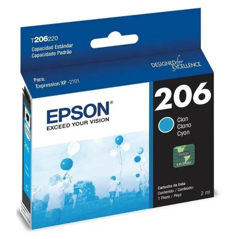 Tinta Epson 206 - Cian - T206220-AL