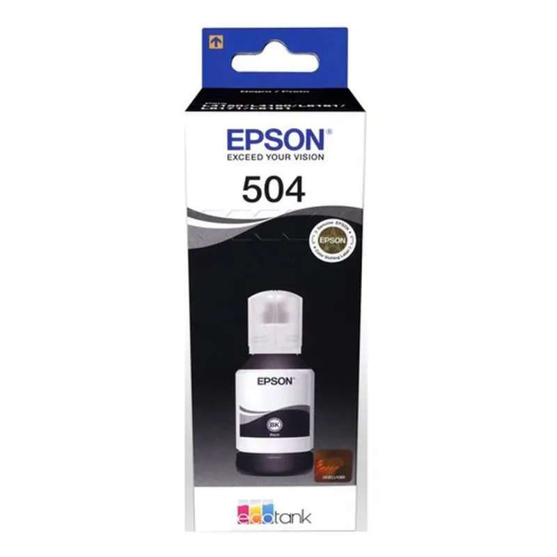 Botella de Tinta Epson 504 - Negro - 2 Piezas - T504120-2P