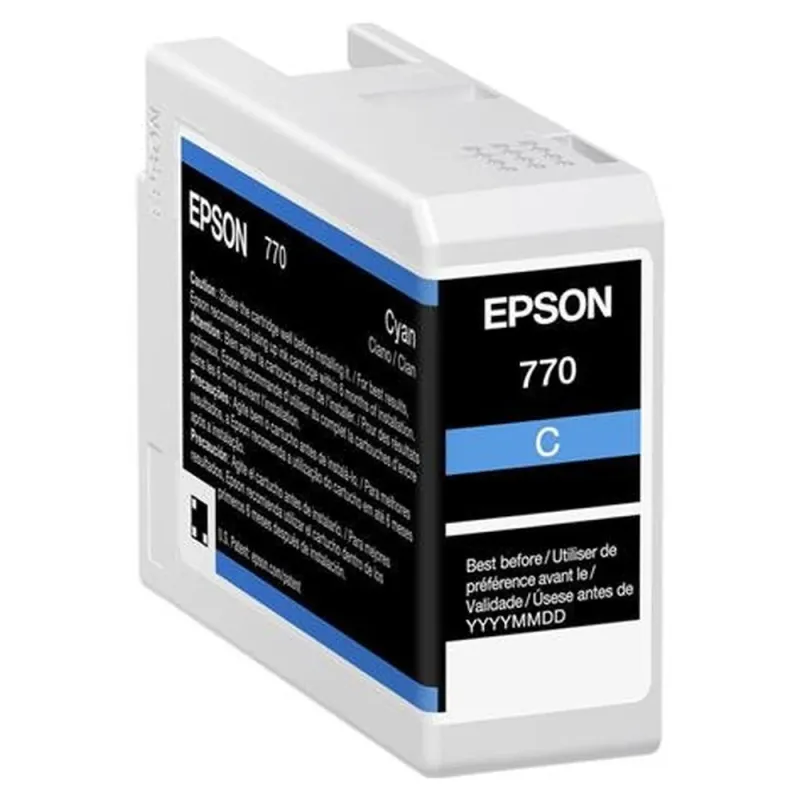 Tinta Epson UltraChrome PRO10 T770 - Cian - 25ml - T770220
