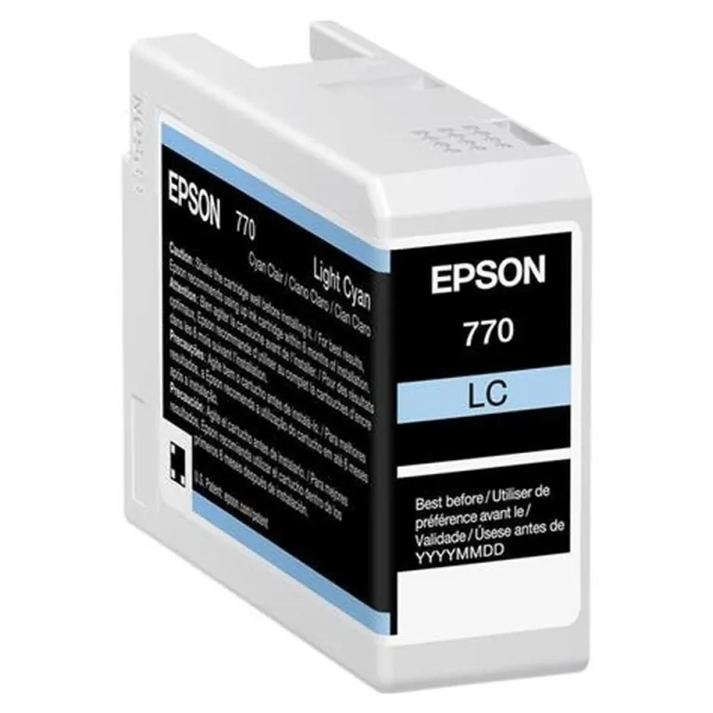 Tinta Epson UltraChrome PRO10 T770 - Cian Claro - 25ml - T770520