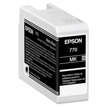 Tinta Epson UltraChrome PRO10 T770 - Negro Mate - 25ml - T770820