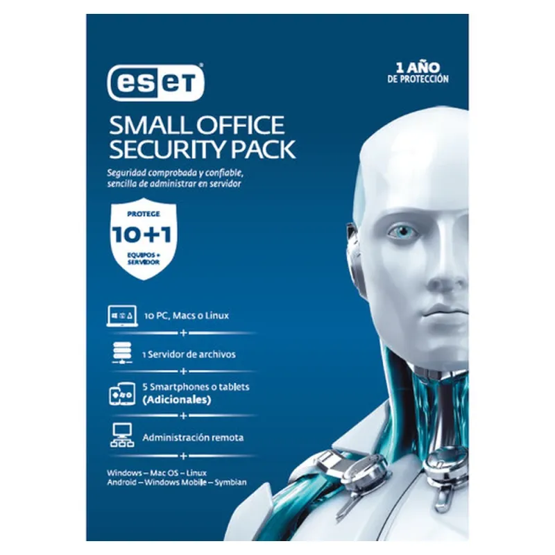 Antivirus ESET Small Office Security Pack - 10 Usuarios - 1 Servidor - 1 Año - TMESET-067