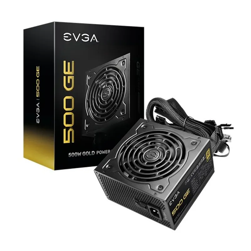 Fuente de Poder EVGA 500 GE - 500W - ATX - 24 Pin - 6 SATA - 80 PLUS Gold - 200-GE-0500-V1