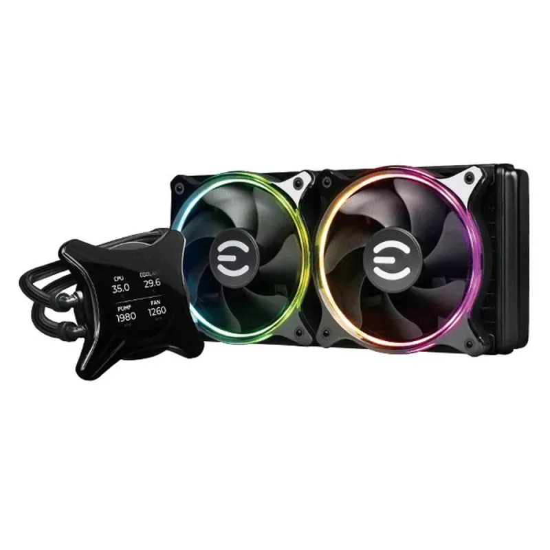 Enfriamiento Líquido EVGA CLCx - 2 Ventiladores - RGB - 400-HY-CX24-V1