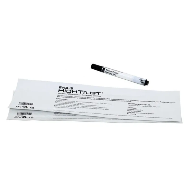 Kit de Limpieza Evolis ACL008 - 2 tarjetas - 1 pluma - Blanco - ACL008