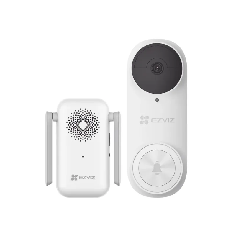 Cámara con Timbre EZVIZ CS-DB2KIT - 3MP - Lente 2 mm - Detección de Movimiento - Batería Recargable - Wi-Fi - Exterior - IP65 - CS-DB2KIT