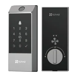 Cerradura Inteligente EZVIZ CS-DL04/PRO - Apertura Remota - Huella - Tag - Llave Mecánica - Contraseña - Modo de Privacidad - Alerta en Caso de Forzado - Control Remoto desde la App - CS-DL04/PRO