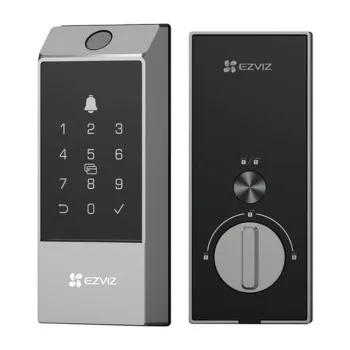 Cerradura Inteligente EZVIZ CS-DL04/PRO - Apertura Remota - Huella - Tag - Llave Mecánica - Contraseña - Modo de Privacidad - Alerta en Caso de Forzado - Control Remoto desde la App - CS-DL04/PRO
