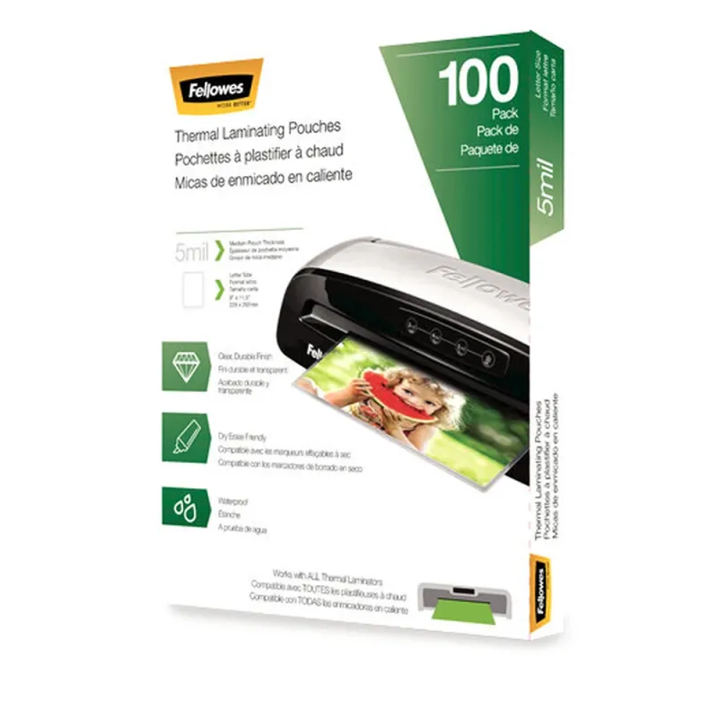 Mica Fellowes 5743501 - De Enmicado en Caliente - 100 Piezas - 5743501