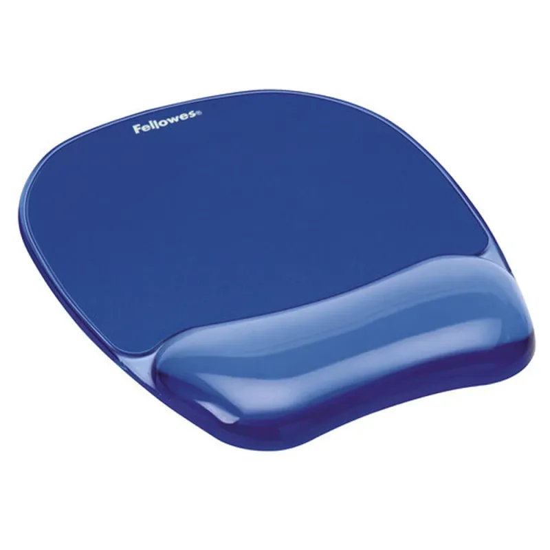 Mouse Pad Fellowes 91141 - Con Reposa Muñecas - 23 x 20 1.9 cm - Gel de Cristal Azul - 91141