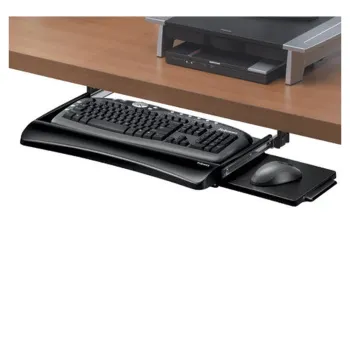 Bandeja para Teclado Fellowes Office Suites - 3 Ajustes de Altura - 22" x 2.3" x 11.6" - Negro - 9140303