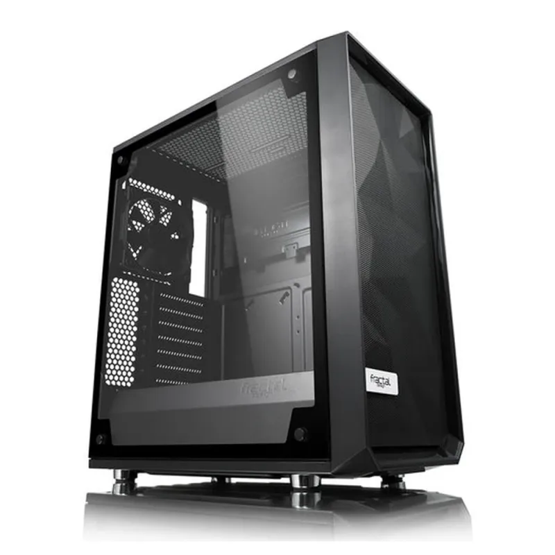 Gabinete Fractal Design Meshify C - ATX/ ITX/ M-ATX - 1 Ventilador Frontal y Trasero - Panel lateral - FD-CA-MESH-C-BKO-TGL