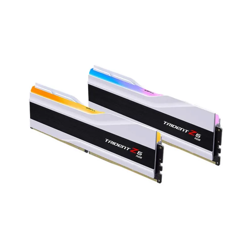 Memoria RAM G.Skill Trident Z5 RGB - DDR5 - 64GB (2x32GB) - 6400MHz - UDIMM - Blanco - Para PC - F5-6400J3239G32GX2-TZ5RW