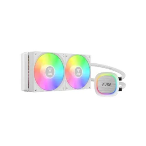 Enfriamiento Líquido Gamdias AURA GL240 V2 WH - 2 Ventiladores - 1800 RPM - ARGB - Blanco - GD-AURA GL240 V2 WH