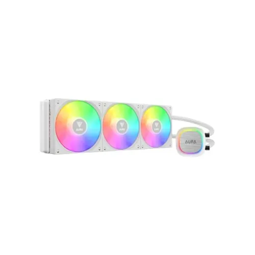 Enfriamiento Líquido Gamdias AURA GL360 V2 WH - 3 Ventiladores - 1800 RPM - ARGB - Blanco - GD-AURA GL360 V2 WH