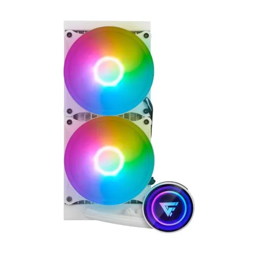 Enfriamiento Líquido Game Factor LQG601 - 2 Ventiladores - 2550 RPM - ARGB - Blanco - LQG601-WH