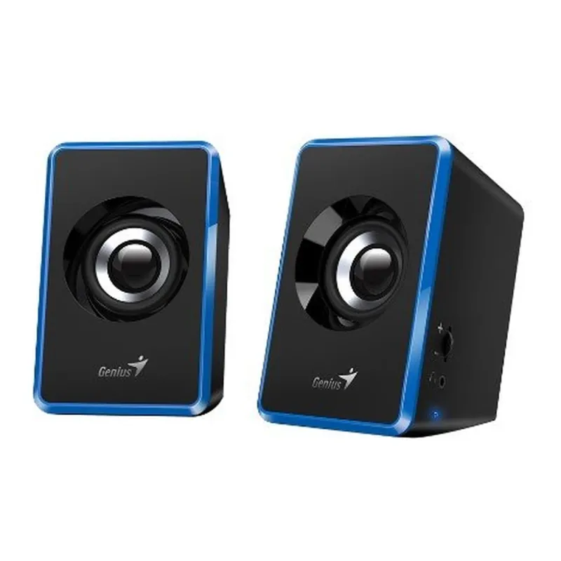 Altavoces Genius SP-U125 - Alámbrico - 3.5mm - 3W - Negro con Azul - 31730042402