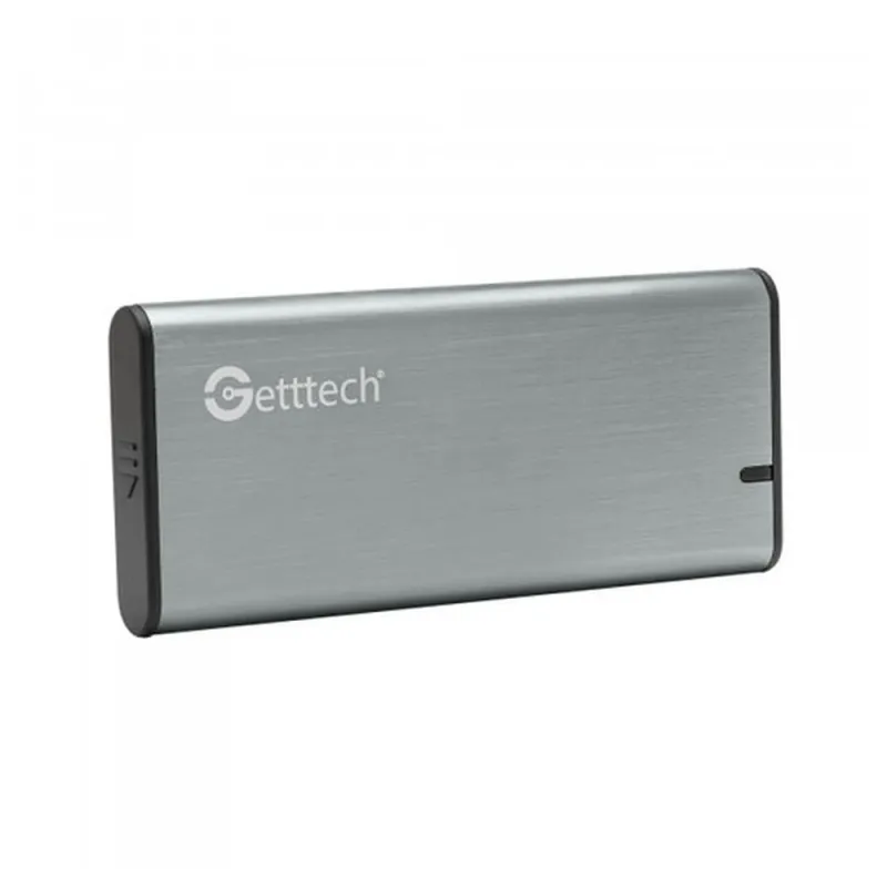 Gabinete Getttech GCE-M231-01 - 2.5" - USB 3.0 - SSD - Plata - GCE-M231-01