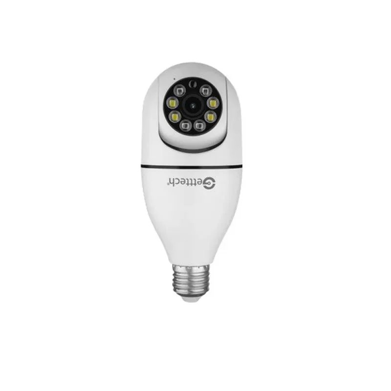 Cámara IP Gettech GEC-WBUB2 - 2MP - Tipo Bombilla - Lente 3.6mm - Micrófono Integrado - Wi-Fi - GEC-WBUB2