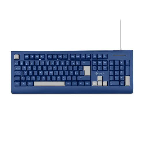 Teclado Getttech GGK-ESMWR-02 - Alámbrico - Español - Azul con Blanco - GGK-ESMWR-02-BL