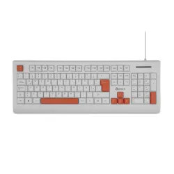 Teclado Getttech GGK-ESMWR-02 - Alámbrico - Español - Blanco con Naranja - GGK-ESMWR-02-WH Teclado Getttech GGK-ESMWR-02 - Alámbrico - Español - Blanco con Naranja - GGK-ESMWR-02-WH