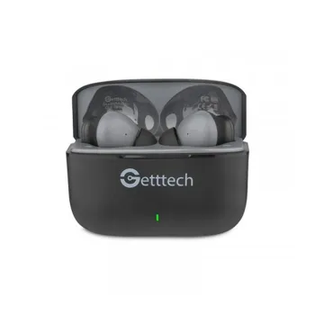 Auriculares Getttech GUE-T8PBL-BG - Inalámbricos - Estuche de Carga - Negro - GUE-T8PBL-BG