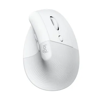 Mouse Logitech Lift Vertical - Inalámbrico - 6 Botones - Blanco - 910-006469